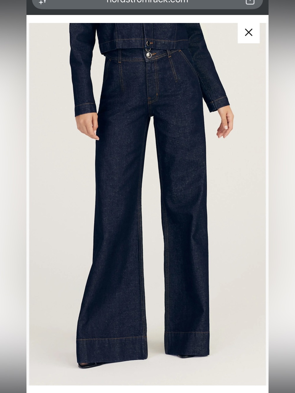 *NWT* 10 Crosby Derek Lam Mille High Rise Wide Leg Jeans in Charme